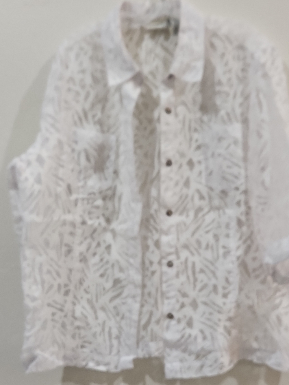 White Stag White Satin Jacquard Blouse